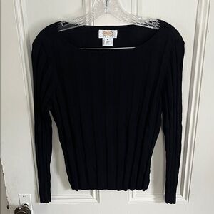 Talbots Black Ribbed Sweater